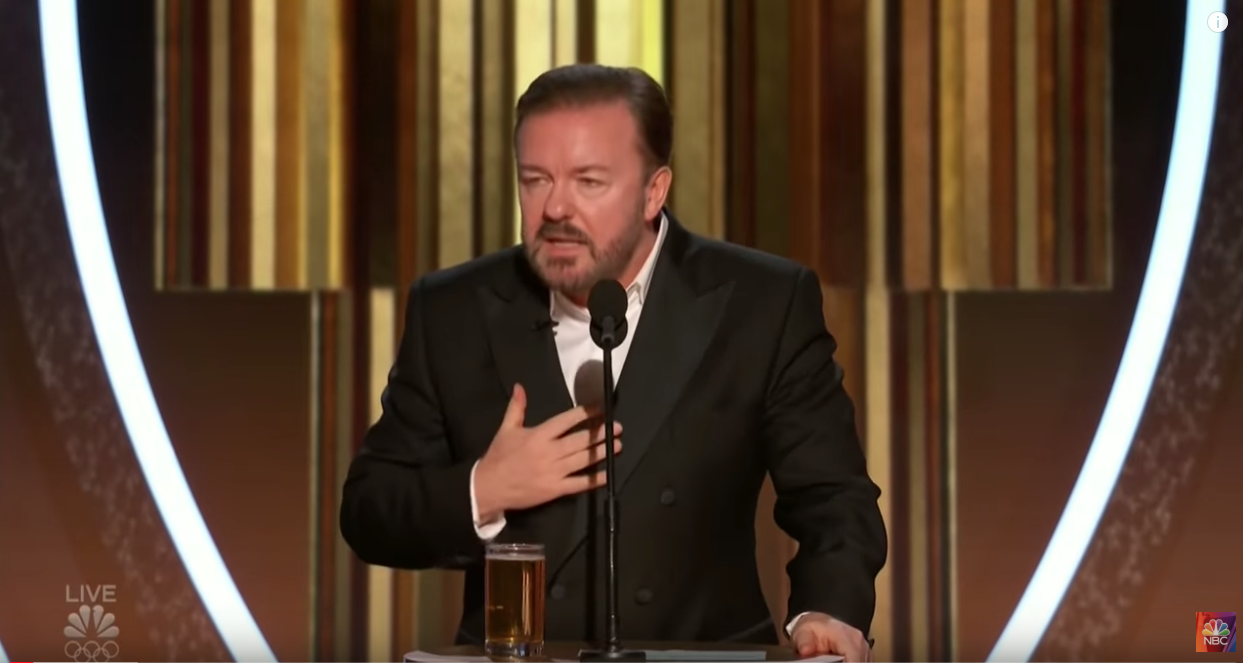 Ricky Gervais's 2020 Golden Globe Monologue is Best Thing to Come Out ...